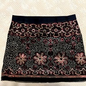Like new Chelsea and Violet Embroider mini skirt, Size large